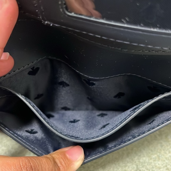 Kate Spade Staci Orchard Toss Print Large Slim Bifold Wallet Blazer Blue - Picture 5 of 6